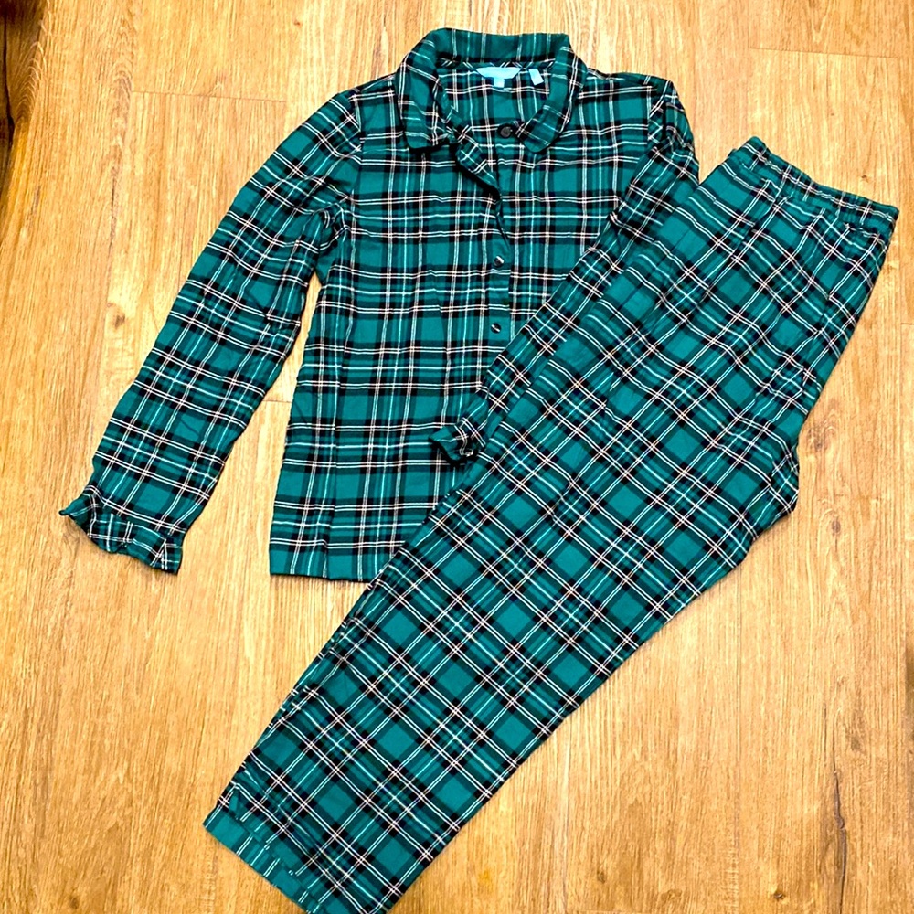Draper James Green Plaid Pajama Set